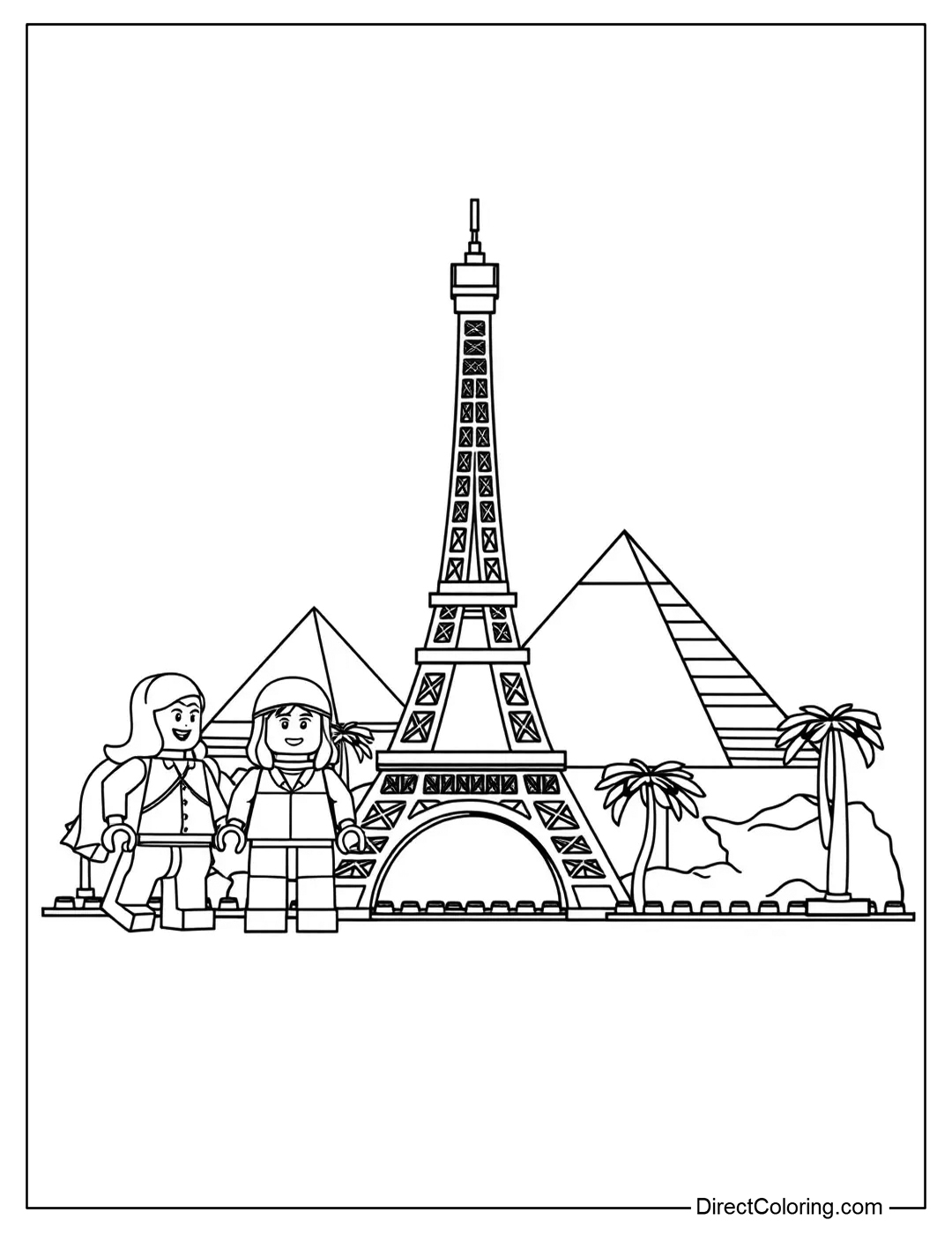 LEGO World Tour Coloring Page